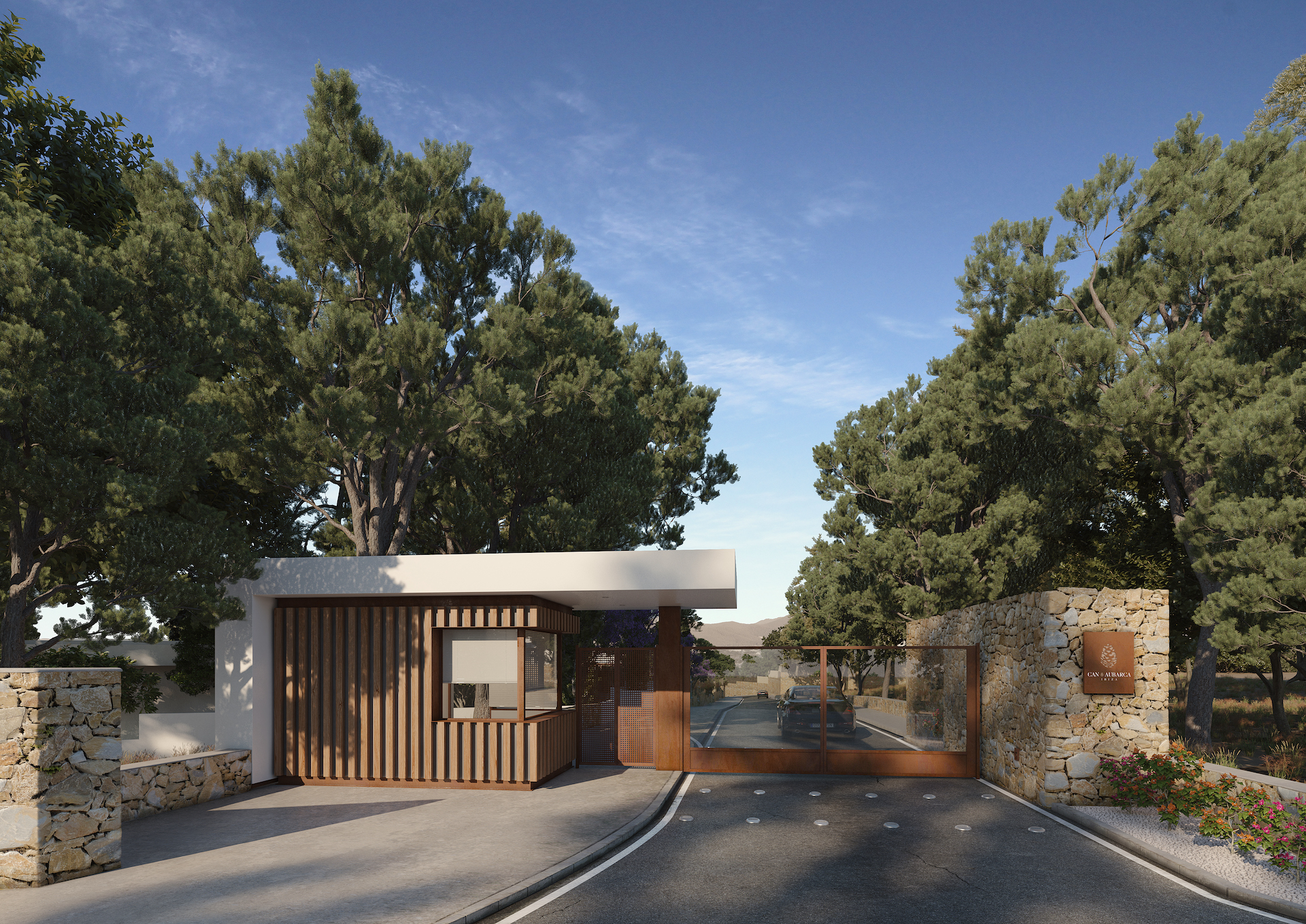 resaestates  ibiza real estate villa for sale new development furnet 2021 private pool exterior home and trees.jpg